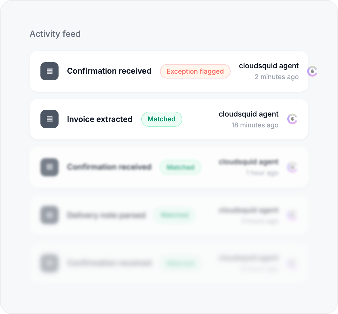 Cloudsquid surfacing a freight overcharge with evidence for review